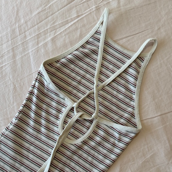 Abercrombie & Fitch Striped Ribbed Bodysuit in White and Multicolor Stripes - Picture 5 of 7